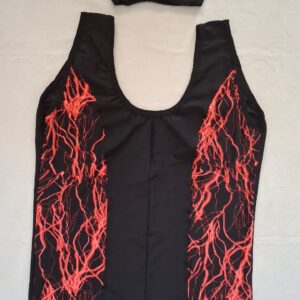 مایو شنا پادار بغل طرح دار