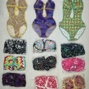 مایو شنا بندی طرحدار رنگی